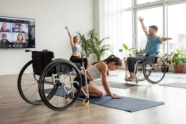 Adaptives Yoga in der Gruppe, vor Ort und online zuschaltbar